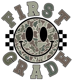 Back to School - Camo Smiley