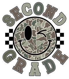 Back to School - Camo Smiley