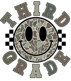 Back to School - Camo Smiley