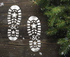 Santa Boot Reusable Stencil
