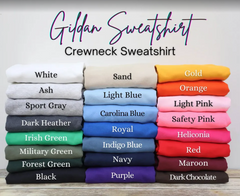 Adult Sweatshirt Colors