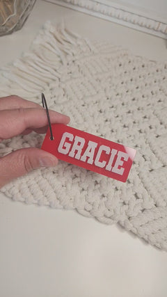 Sparta Back Pack Name Tag