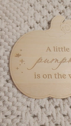 Pumpkin Baby Announcement Sign