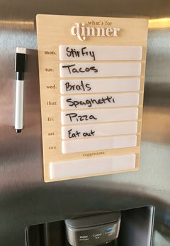 Weekly Dinner Menu Dry Erase Board