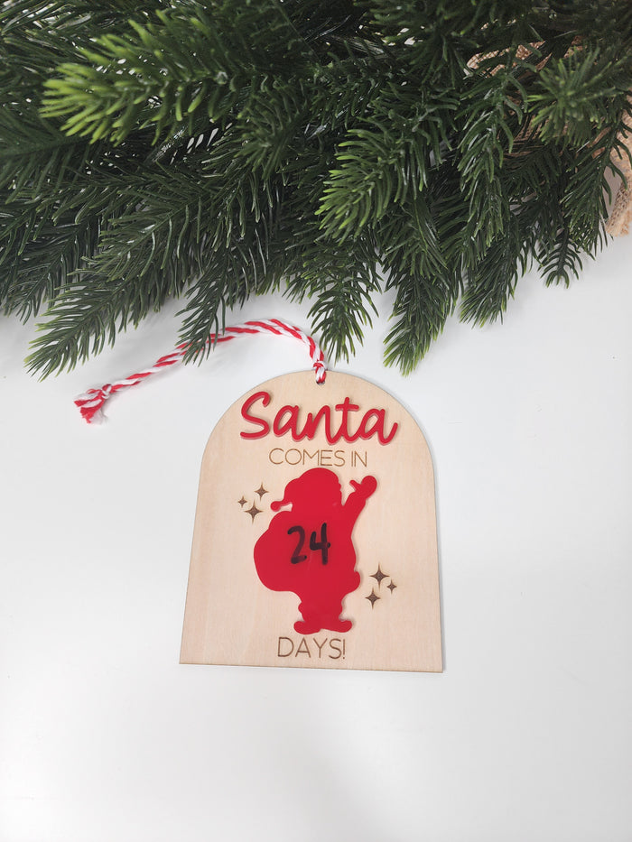 Santa Comes In Ornament