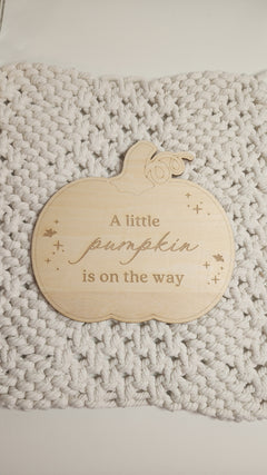 Pumpkin Baby Announcement Sign